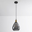 Suspension Verona fumée 1 lumière - verre lisse en forme de larme