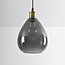 Suspension Verona fumée 1 lumière - verre lisse en forme de larme