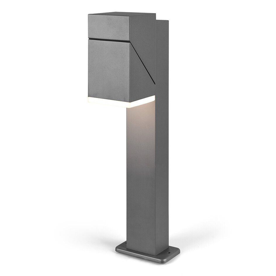 Lampadaire Elpida avec spot inclinable - anthracite