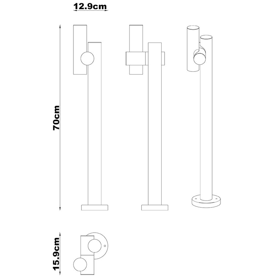 Lampadaire orientable pour extérieur Thesa - anthracite