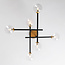 Plafondlamp Alec 6-lichts met transparant glas