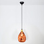 Lampe suspendue design avec verre or rose - Evan