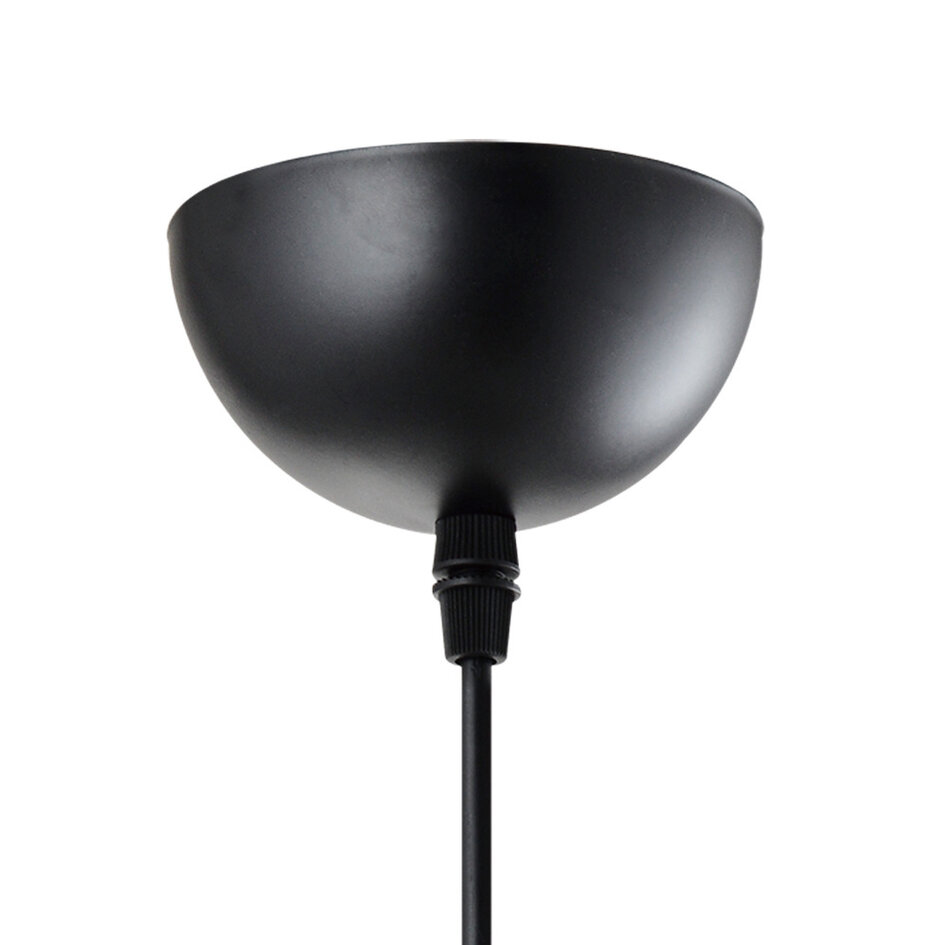 Lampe suspendue design avec verre or rose - Evan