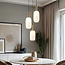 Lampe suspendue Dayley avec verre blanc laiteux, 3 lumières