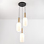 Lampe suspendue Dayley avec verre blanc laiteux, 3 lumières