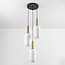 Lampe suspendue Dayley avec verre blanc laiteux, 3 lumières