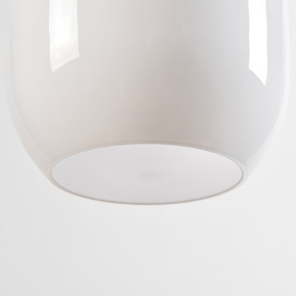 Hanglamp Dayley met melkwit glas, 3-lichts