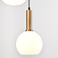 Hanglamp Aiden 3-lichts met melkwit glas - melkwit en goud