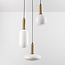 Lampe suspendue Dennis avec verre blanc laiteux, 3 lumières