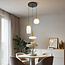 Lampe suspendue Dennis avec verre blanc laiteux, 3 lumières