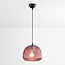 Hanglamp Molly van geribbeld glas - paars