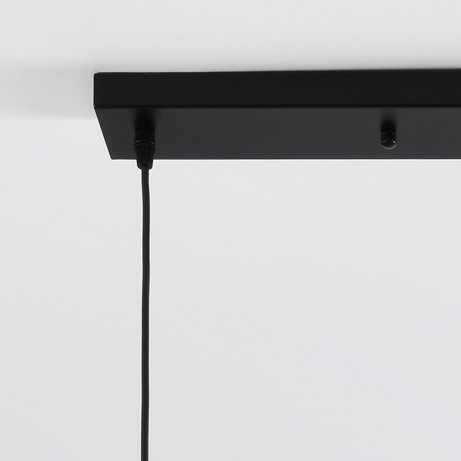 Hanglamp Elisa van geribbeld glas, 3-lichts