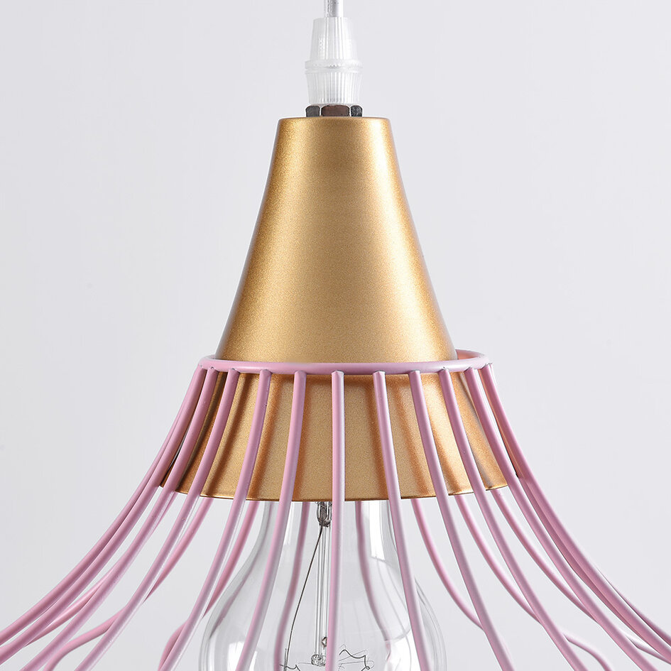 IJzeren hanglamp Maya met gouden detail