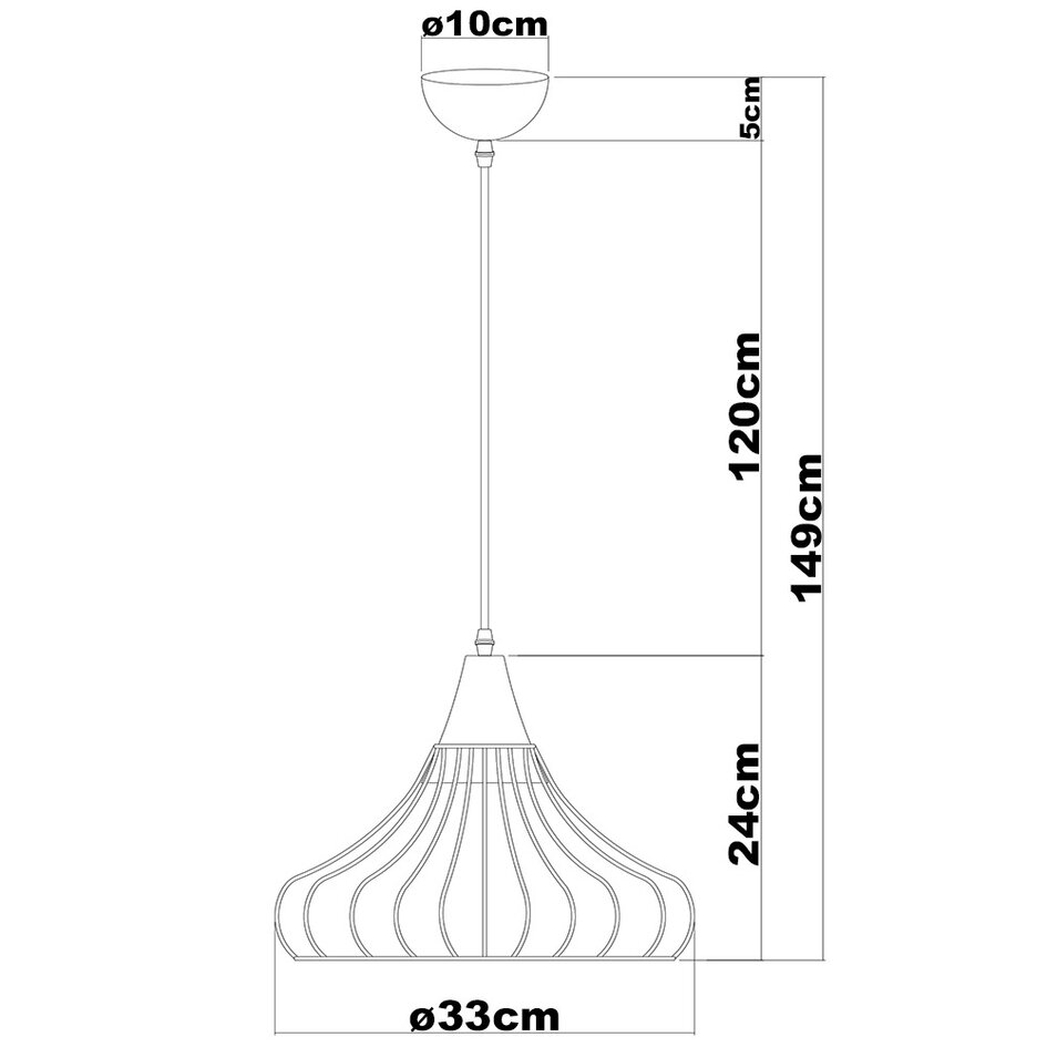 Lampe suspendue en fer Maya avec détails dorés