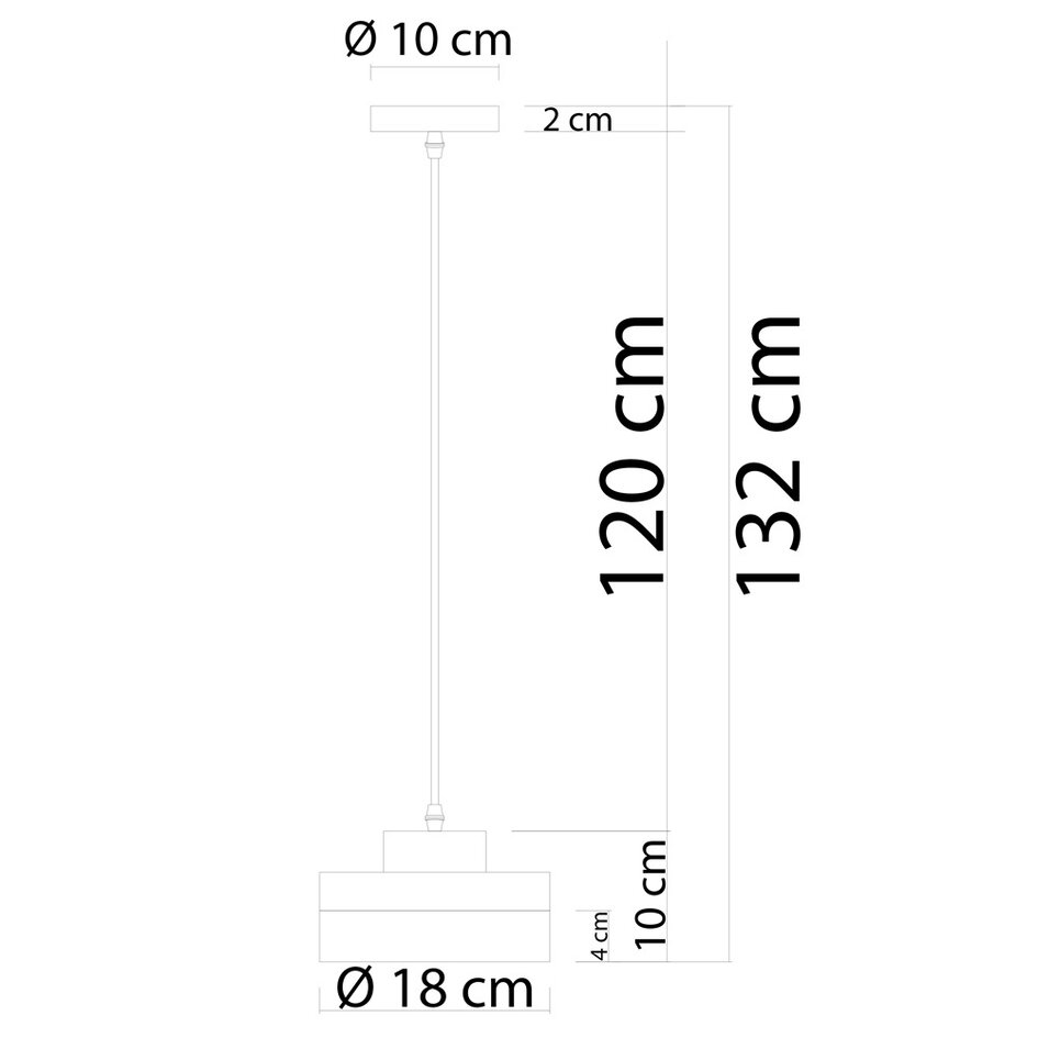 Suspension en bois avec bordure métallique - Evie