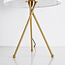 Lampe à poser Susan - trépied doré avec abat-jour en tissu