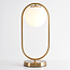 Lampe de table design dorée George - verre blanc laiteux