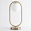 Lampe de table design dorée George - verre blanc laiteux
