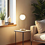 Lampe de table design dorée George - verre blanc laiteux