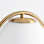 Lampe de table design dorée George - verre blanc laiteux