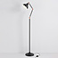 Lampadaire inclinable Kyle en noir et bronze