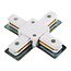 Connecteur en croix pour rail monophasé, blanc