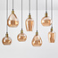 Hanglamp Vivienne 7-lichts met amber glas