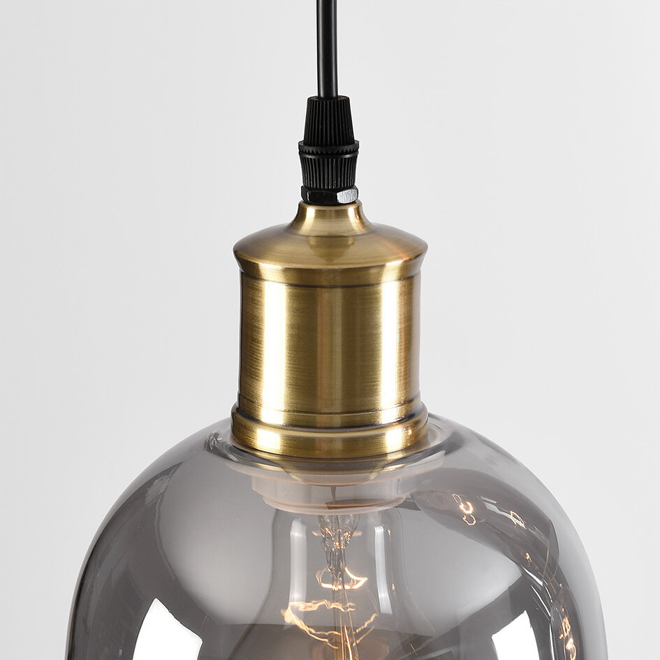 Hanglamp 5-lichts Valerie met smoke glas