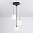 Suspension 3 lumières avec verre blanc laiteux - Kezia