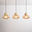 Hanglamp Imara 3-lichts met amber glas - amber en goud