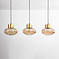 Hanglamp Imara 3-lichts met amber glas - amber en goud