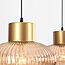 Hanglamp 3-lichts met amber glas - Imara
