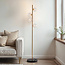 Staande lamp 4-lichts goud met transparant glas - Pippa
