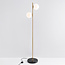 Lampadaire Phae 2 lumières en doré