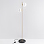 Lampadaire Phae 2 lumières en doré