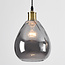 Suspension Vanessa 3 lumières en verre fumé bombé - fumé