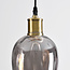Suspension Verona 3 lumières en verre bombé - ambre, rosé et gris clair