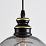 Suspension Sofie 3 lumières en verre fumé - noir