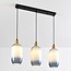 Hanglamp Noud 3-lichts met kleurverloop in glas