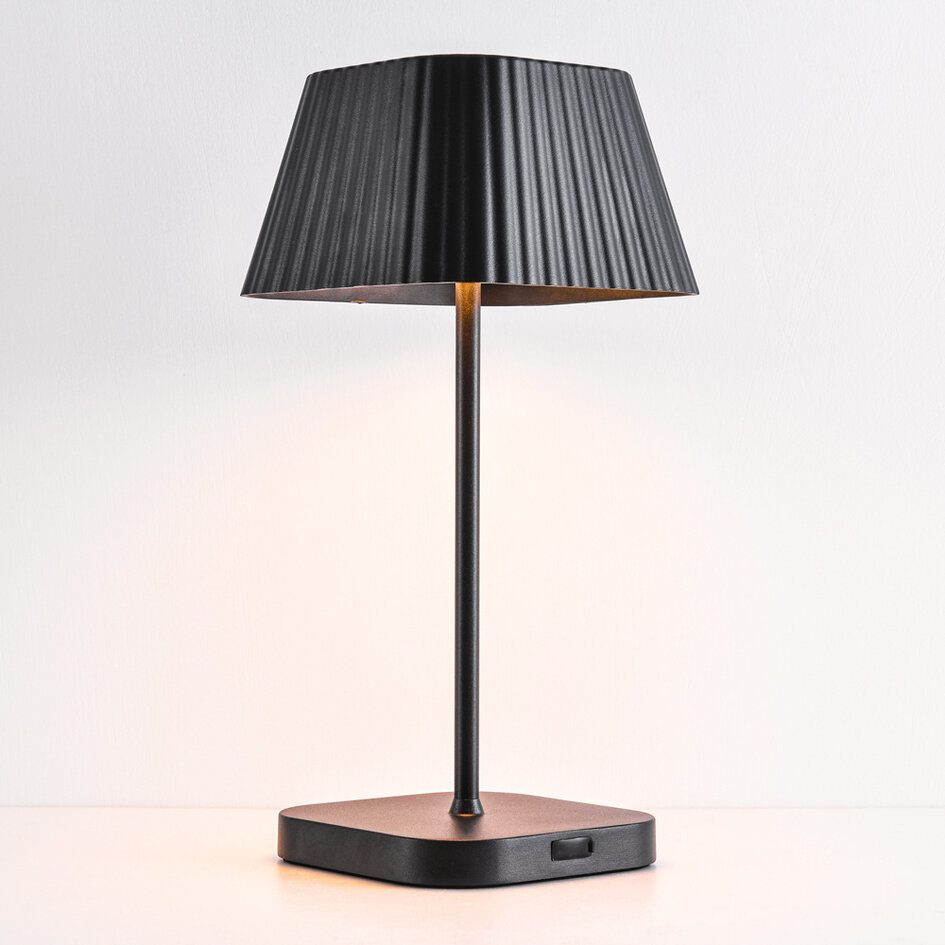 Lampe de table rechargeable et dimmable Mylo - noir mat