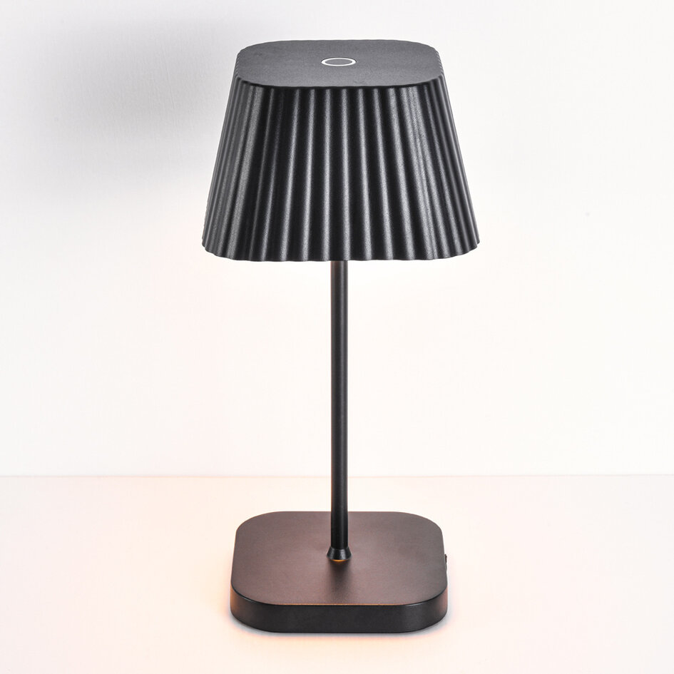 Lampe de table rechargeable et dimmable Mylo - noir mat