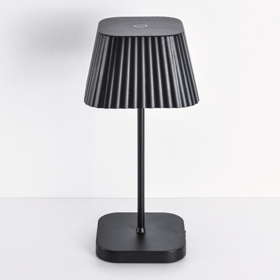 Lampe de table rechargeable et dimmable Mylo - noir mat