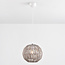 Boho chic hanglamp Haora in lichtbruin henneptouw