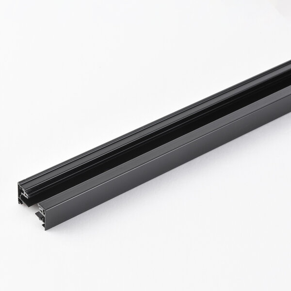 Koppelbare 1-fase rail van 75 cm zonder aansluitblok, met eindkap - zwart