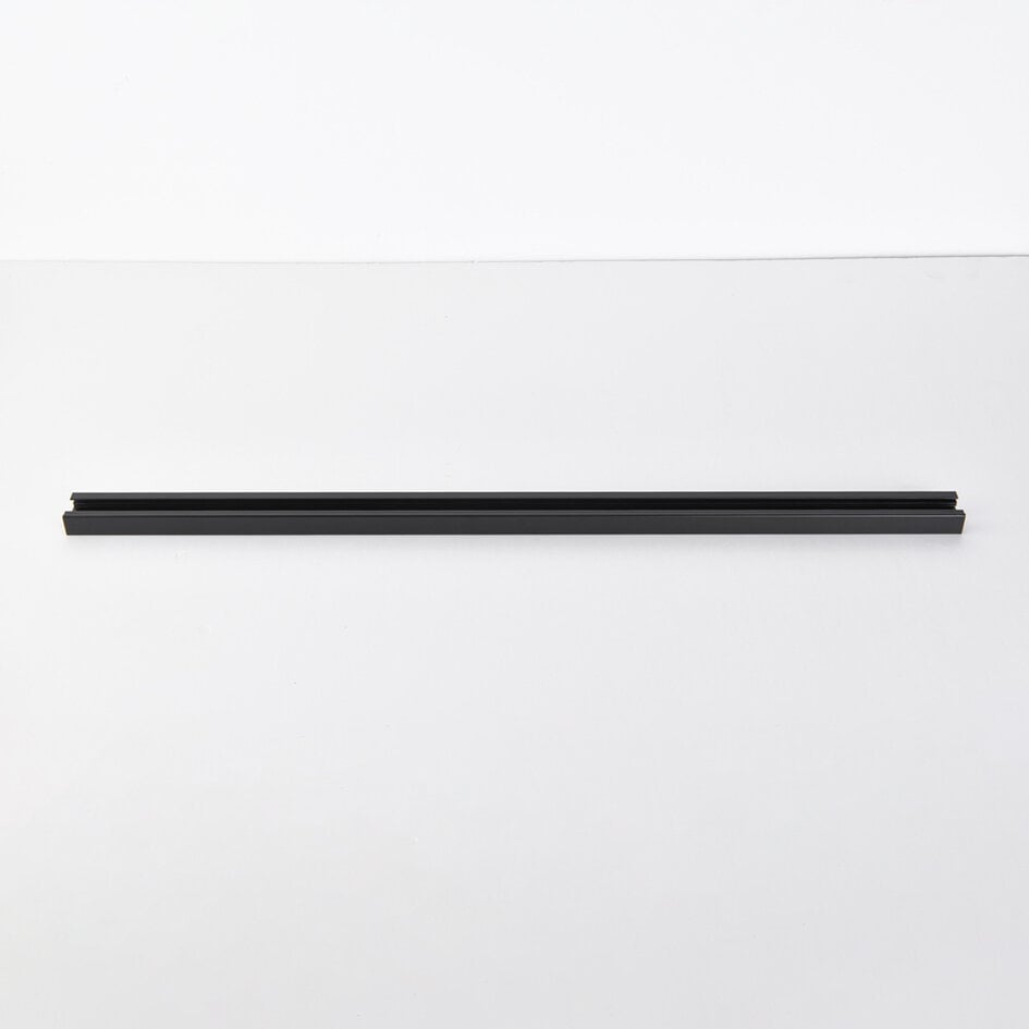 Rail monophasé raccordable de 75 cm sans bloc d’alimentation, embout inclus, noir