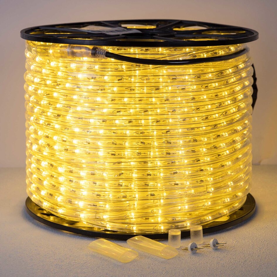 Tube lumineux 13 mm LED's 2700 K - 100 mètres