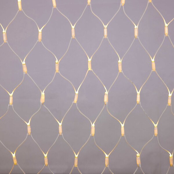 Filet lumineux raccordable blanc | dès 2 m² | 200 LED | blanc chaud | caoutchouc