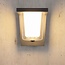 Donker grijze wandlamp voor buiten met sensor - Lio