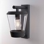 Donkergrijze design muurlamp van glas incl. sensor - Jonah