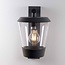 Donkergrijze design muurlamp van glas incl. sensor - Jonah